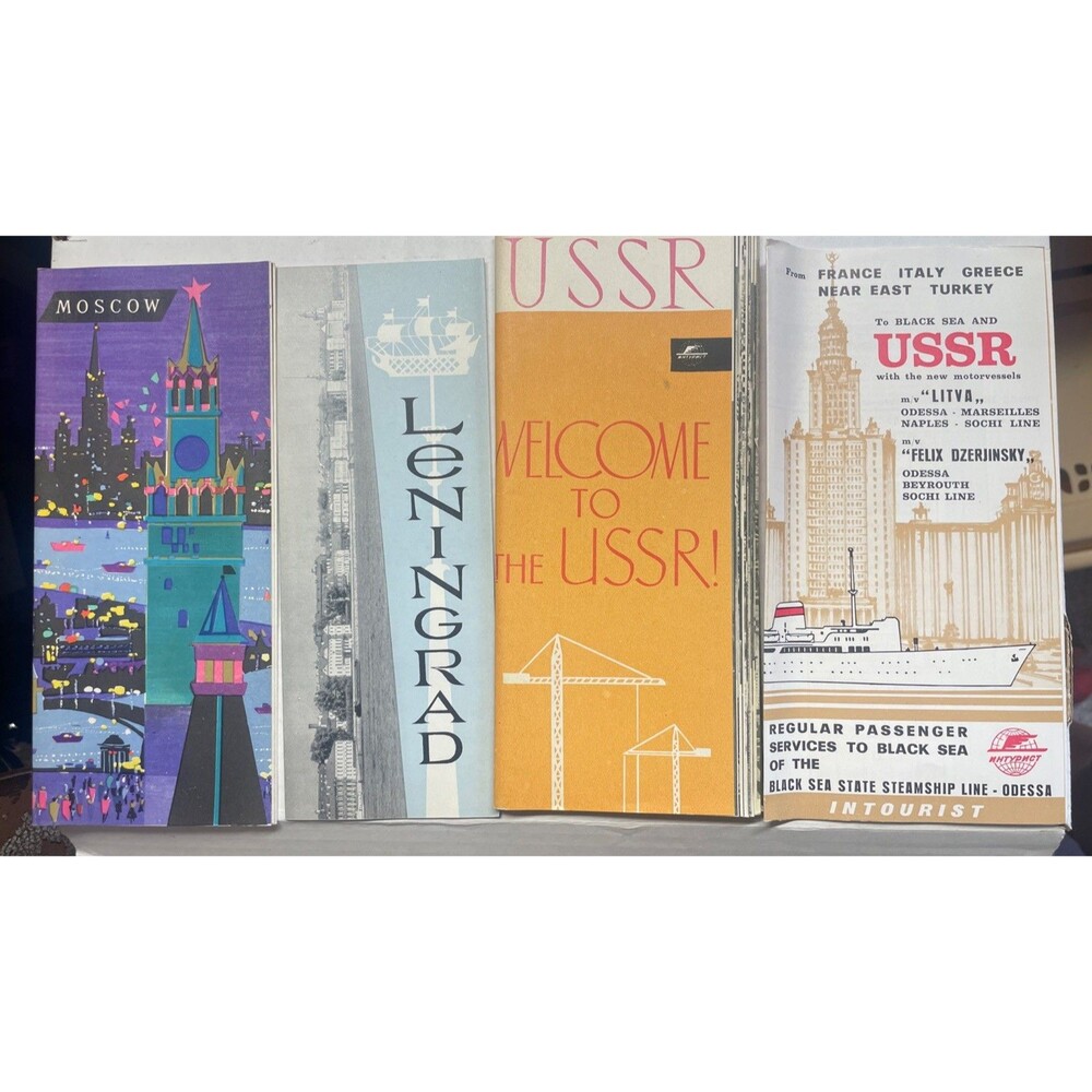 1970s Soviet Union Socialist Republic Vtg Travel Brochure Leningrad Moscow Lot